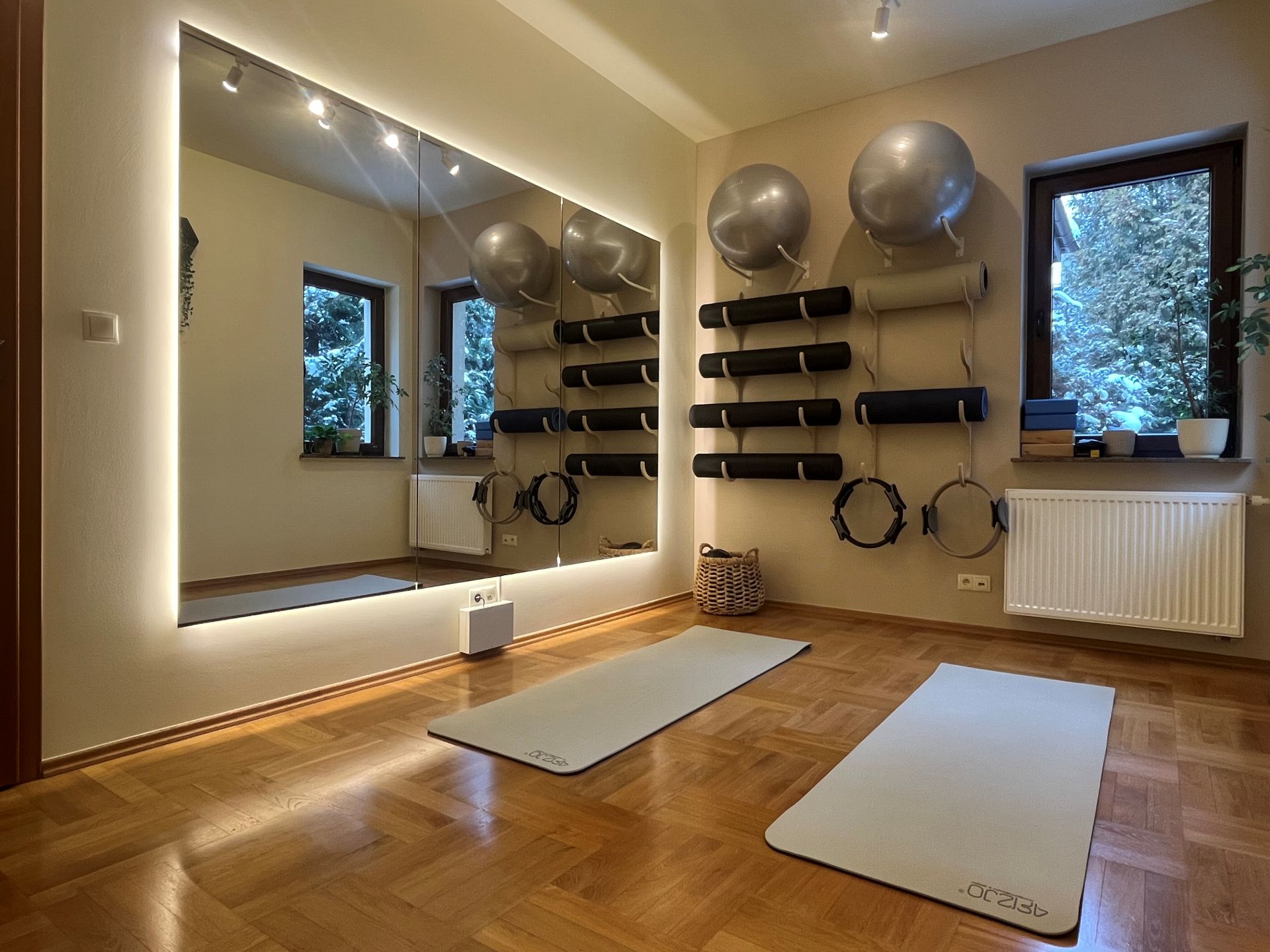 Wnętrze studia Aluna Pilates w Krakowie